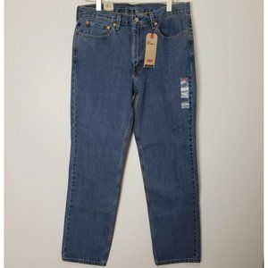 NEW Levis Mens 550 Relaxed Fit Denim Jeans Medium Blue Wash Size 36x34. NWT